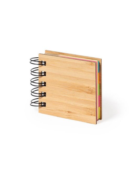 Bambusowy zestaw do notatek, karteczki samoprzylepne