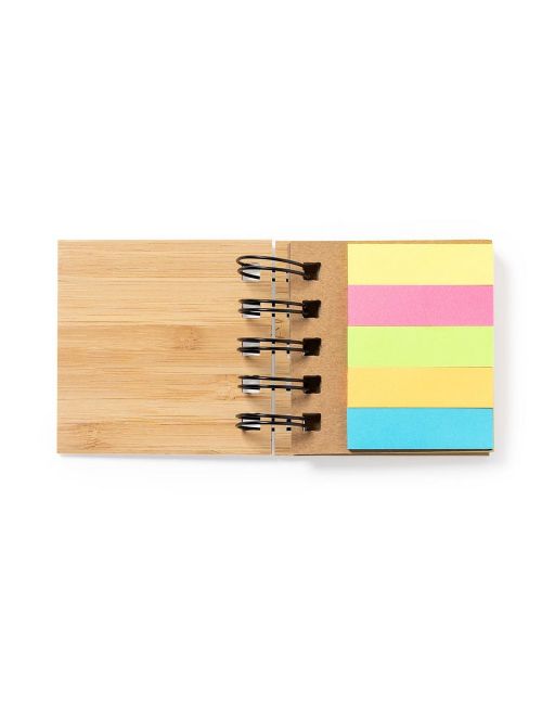 Bambusowy zestaw do notatek, karteczki samoprzylepne
