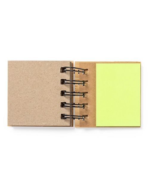 Bambusowy zestaw do notatek, karteczki samoprzylepne