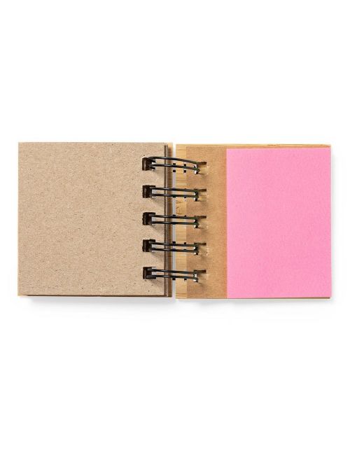 Bambusowy zestaw do notatek, karteczki samoprzylepne