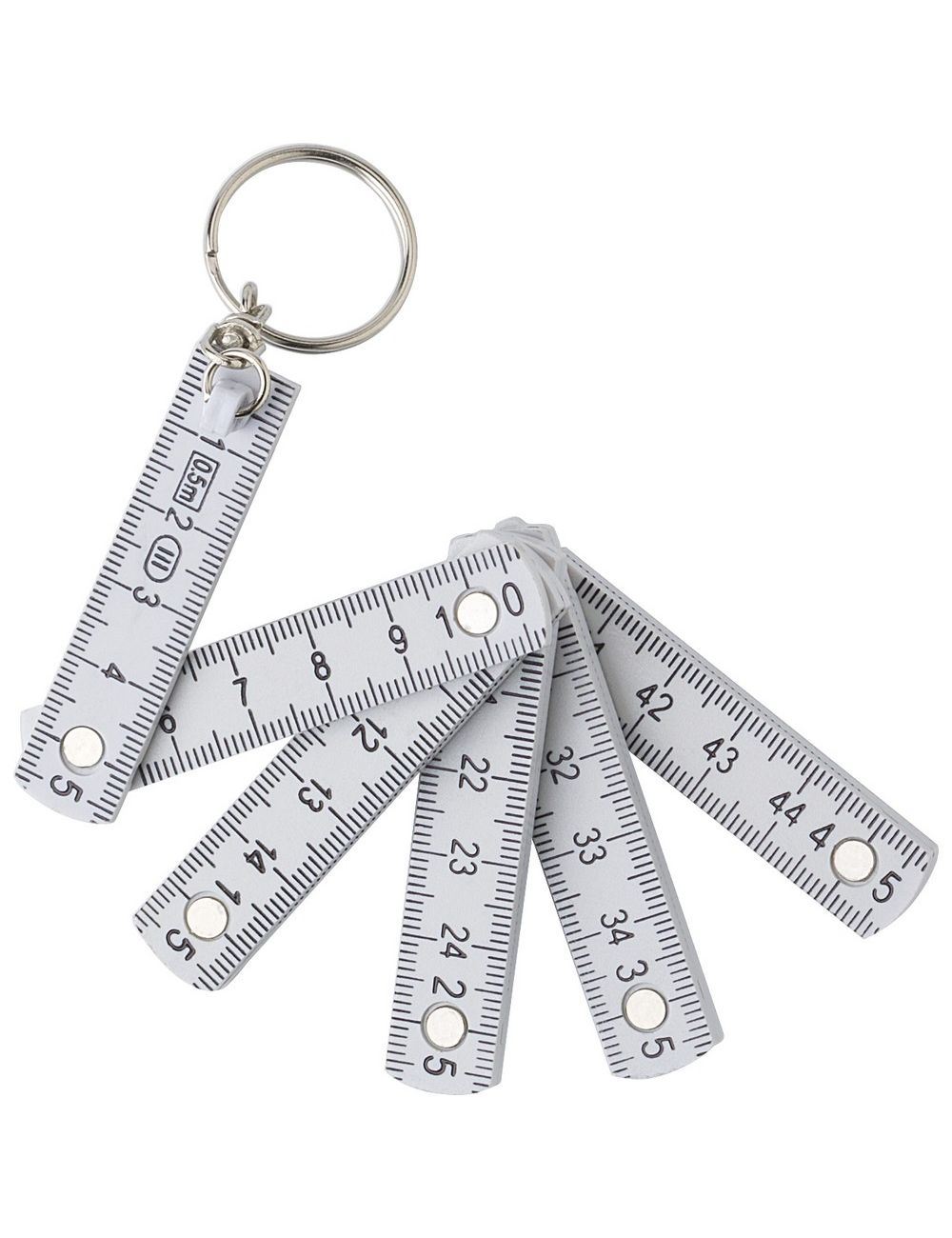 Brelok do kluczy, miara 50cm, składana
