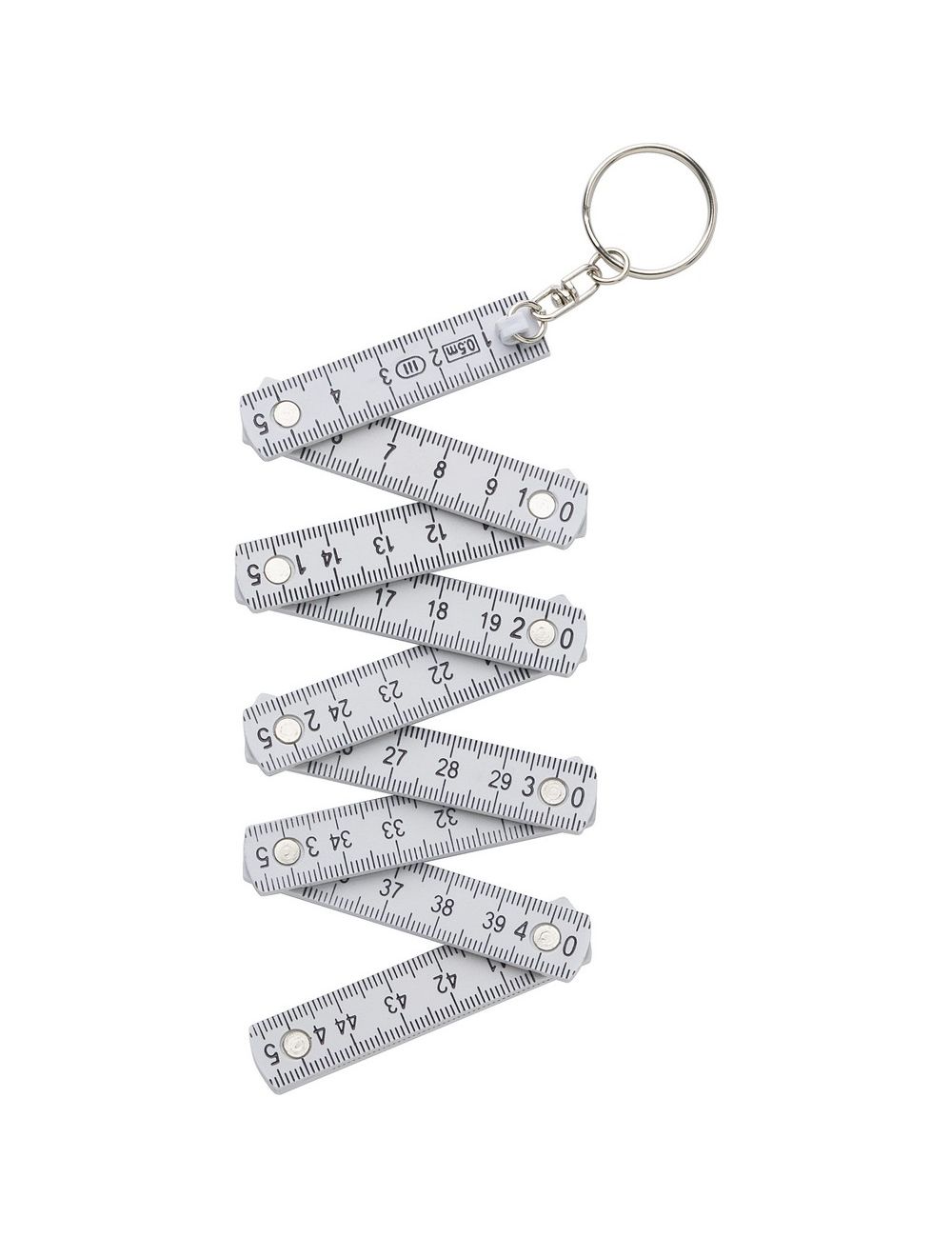 Brelok do kluczy, miara 50cm, składana