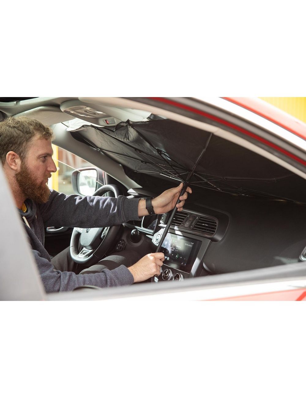 Osłona przeciwsłoneczna do samochodu, składana