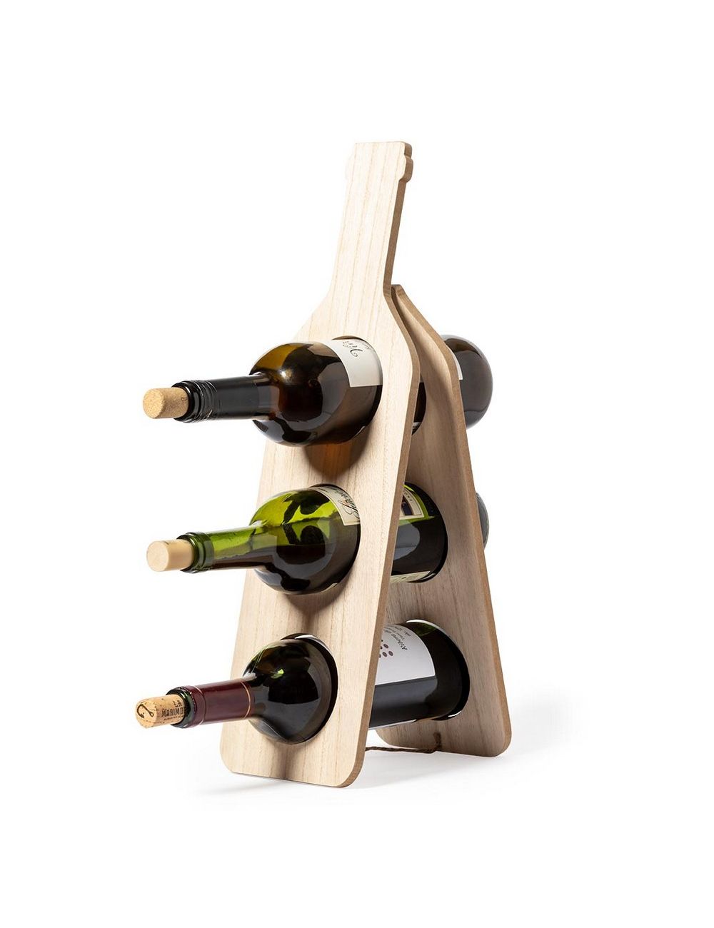 Drewniany stojak na butelki
