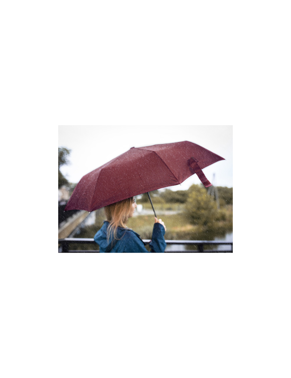 Składany parasol sztormowy Ticino, bordowy 