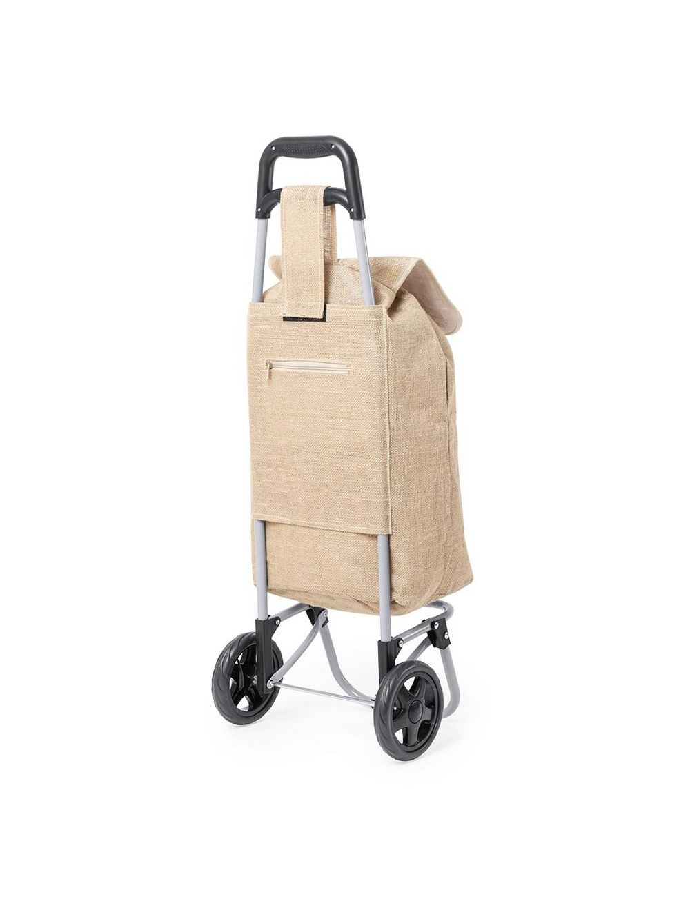 Wózek na zakupy z juty, składany