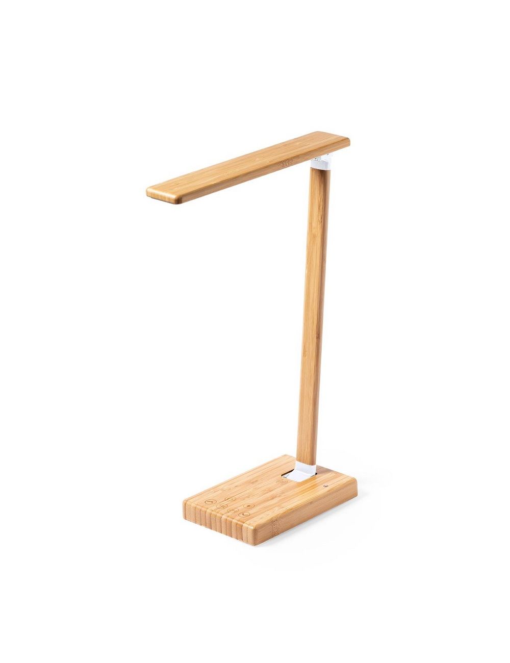 Bambusowa lampka na biurko, ładowarka...