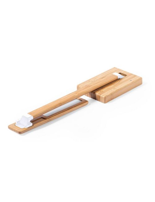 Bambusowa lampka na biurko, ładowarka bezprzewodowa 10W