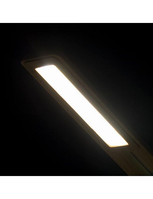 Bambusowa lampka na biurko, ładowarka bezprzewodowa 10W