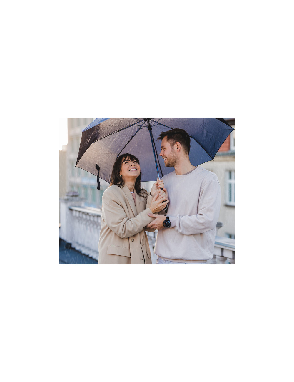 Składany parasol sztormowy VERNIER, granatowy 