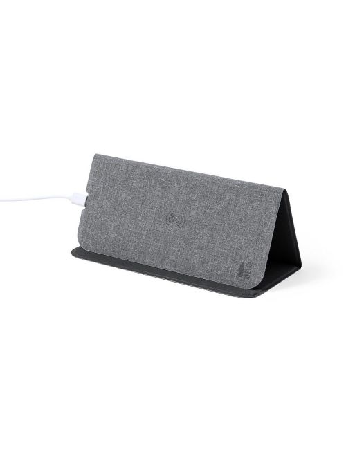 Podkładka pod mysz RPET, ładowarka bezprzewodowa 10W