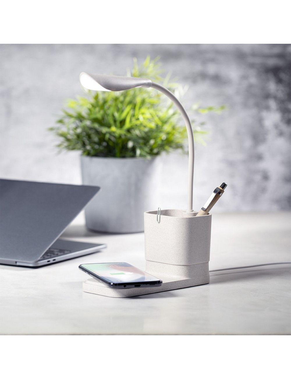 Lampka na biurko ze słomy pszenicznej,...