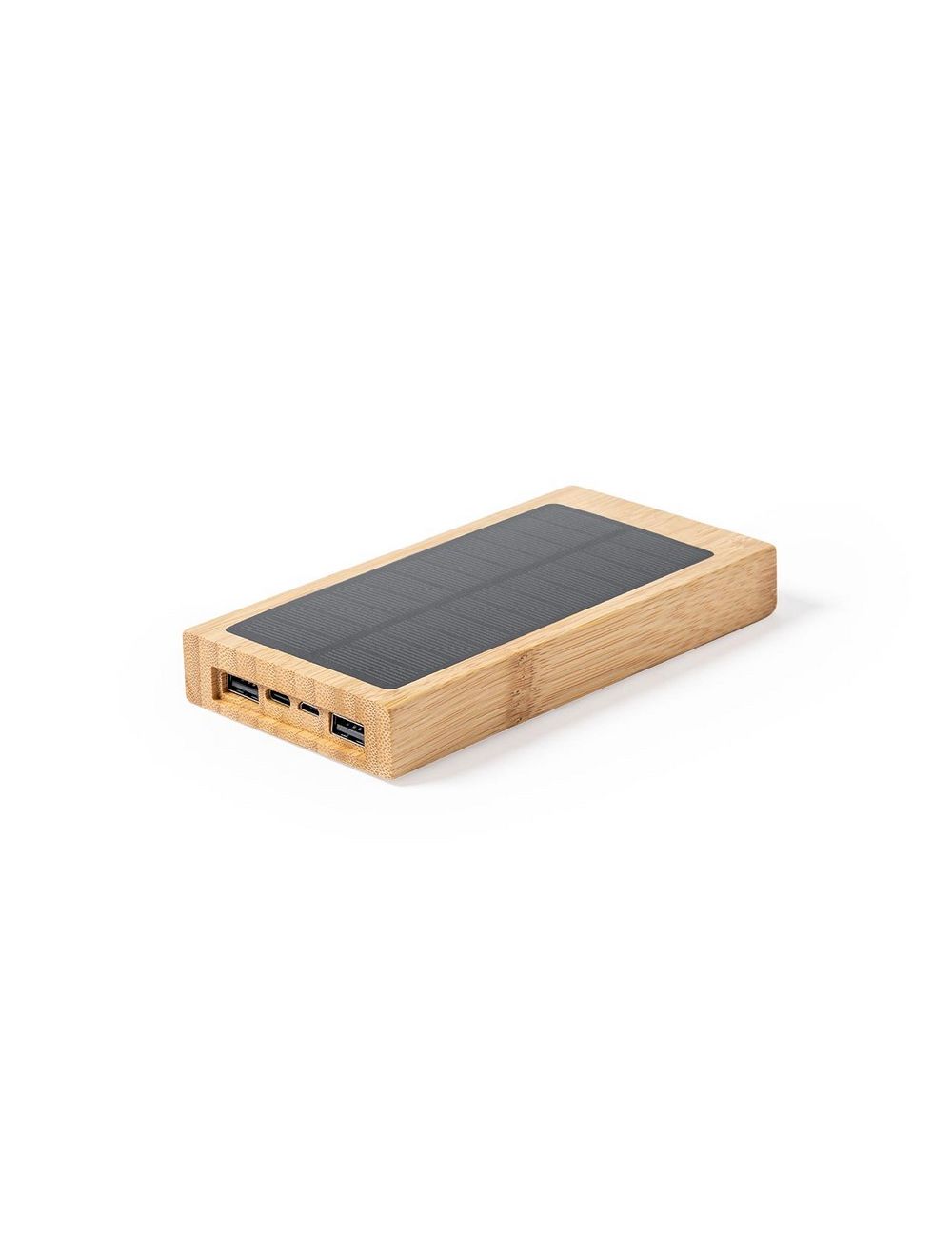 Bambusowy power bank 10000 mAh, bezprzewodowa...