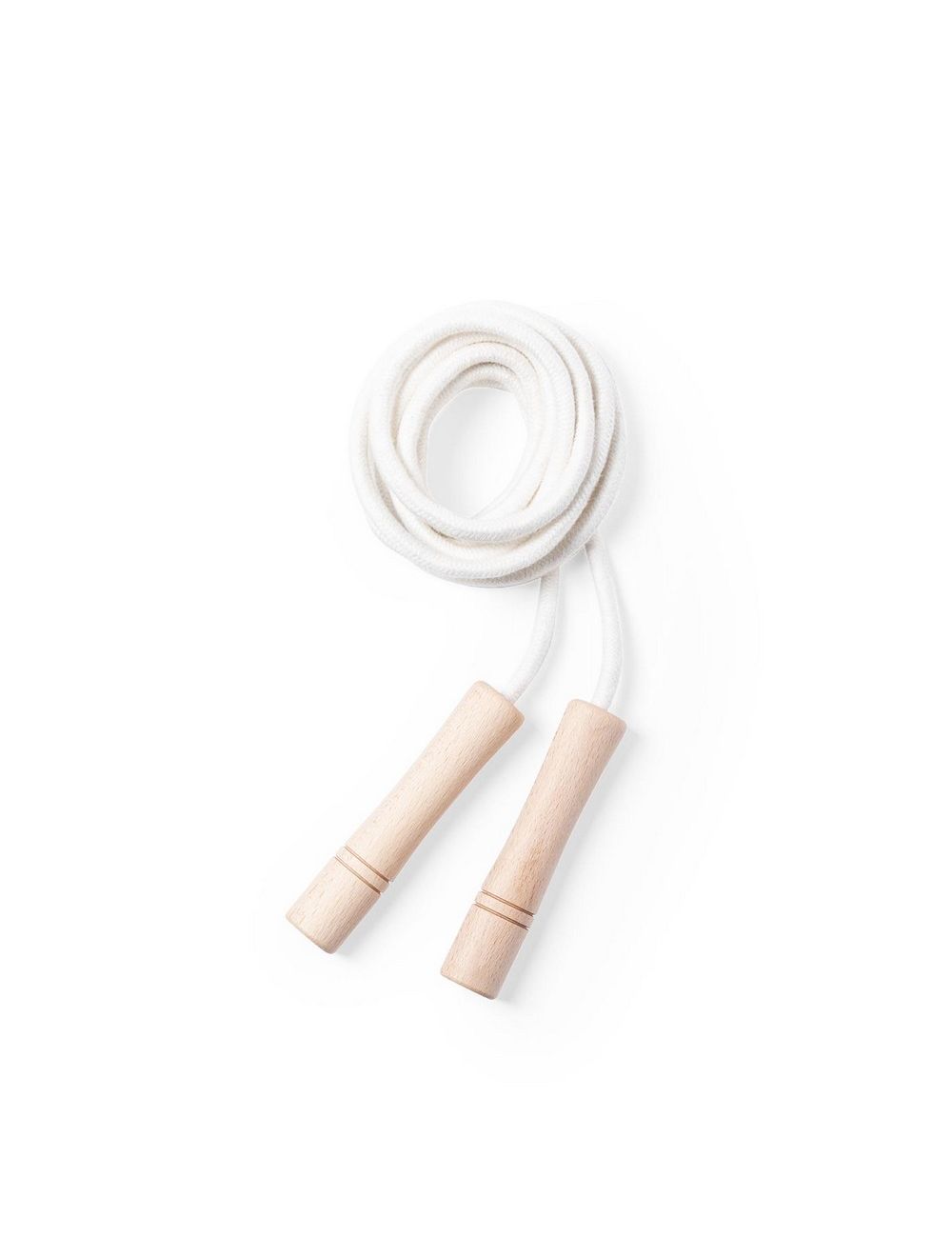 Skakanka z drewnianymi rączkami