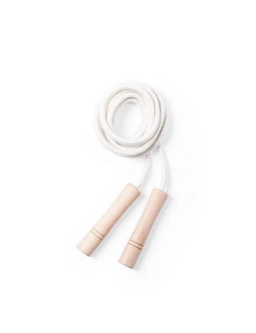 Skakanka z drewnianymi rączkami