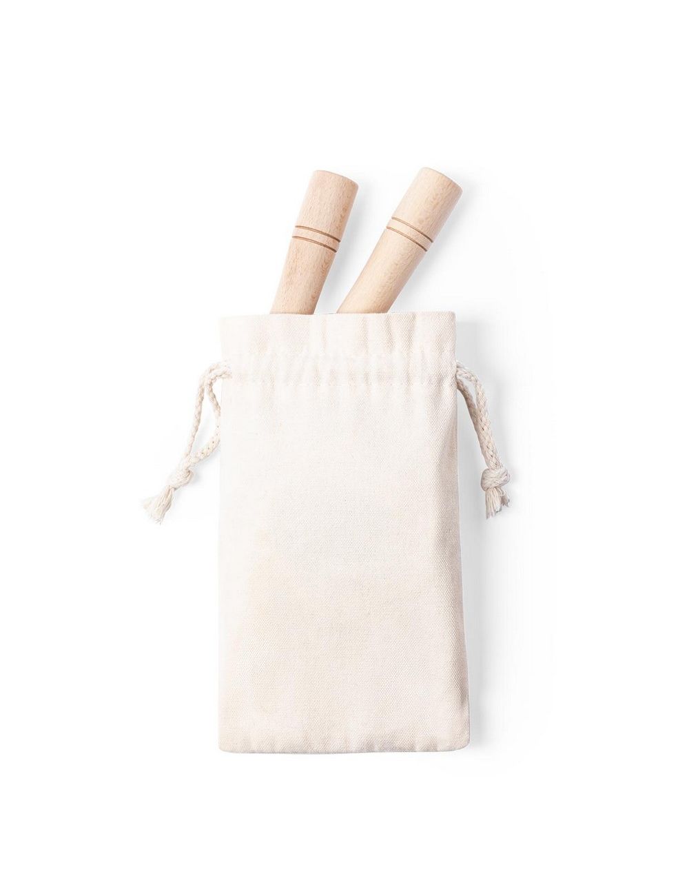 Skakanka z drewnianymi rączkami