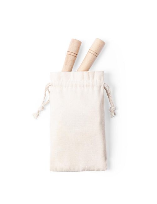 Skakanka z drewnianymi rączkami