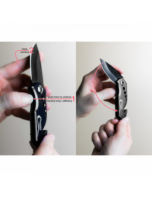 Nóż składany Intact, czarny 