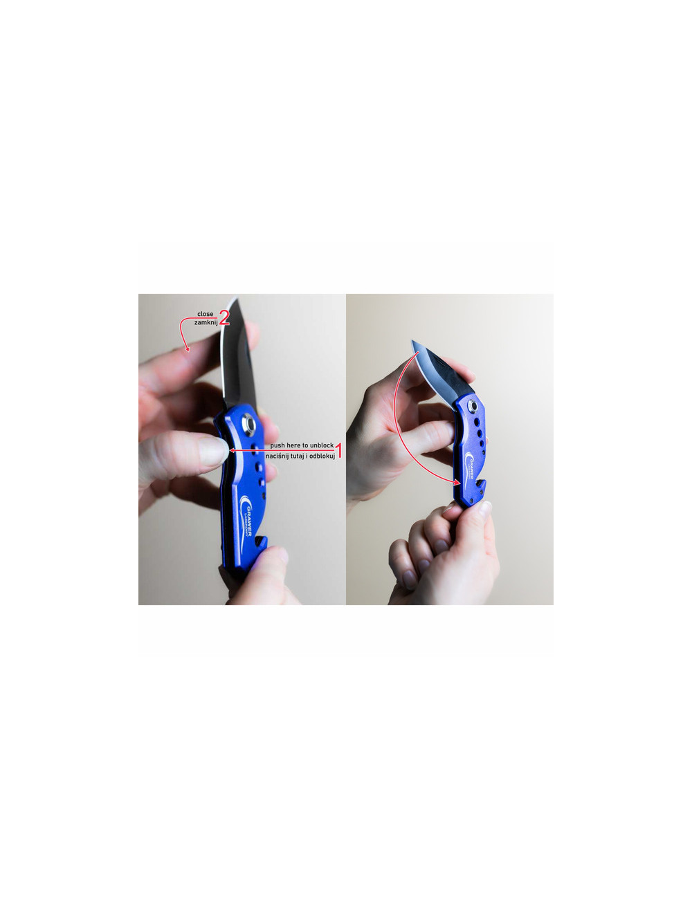 Nóż składany Intact, niebieski