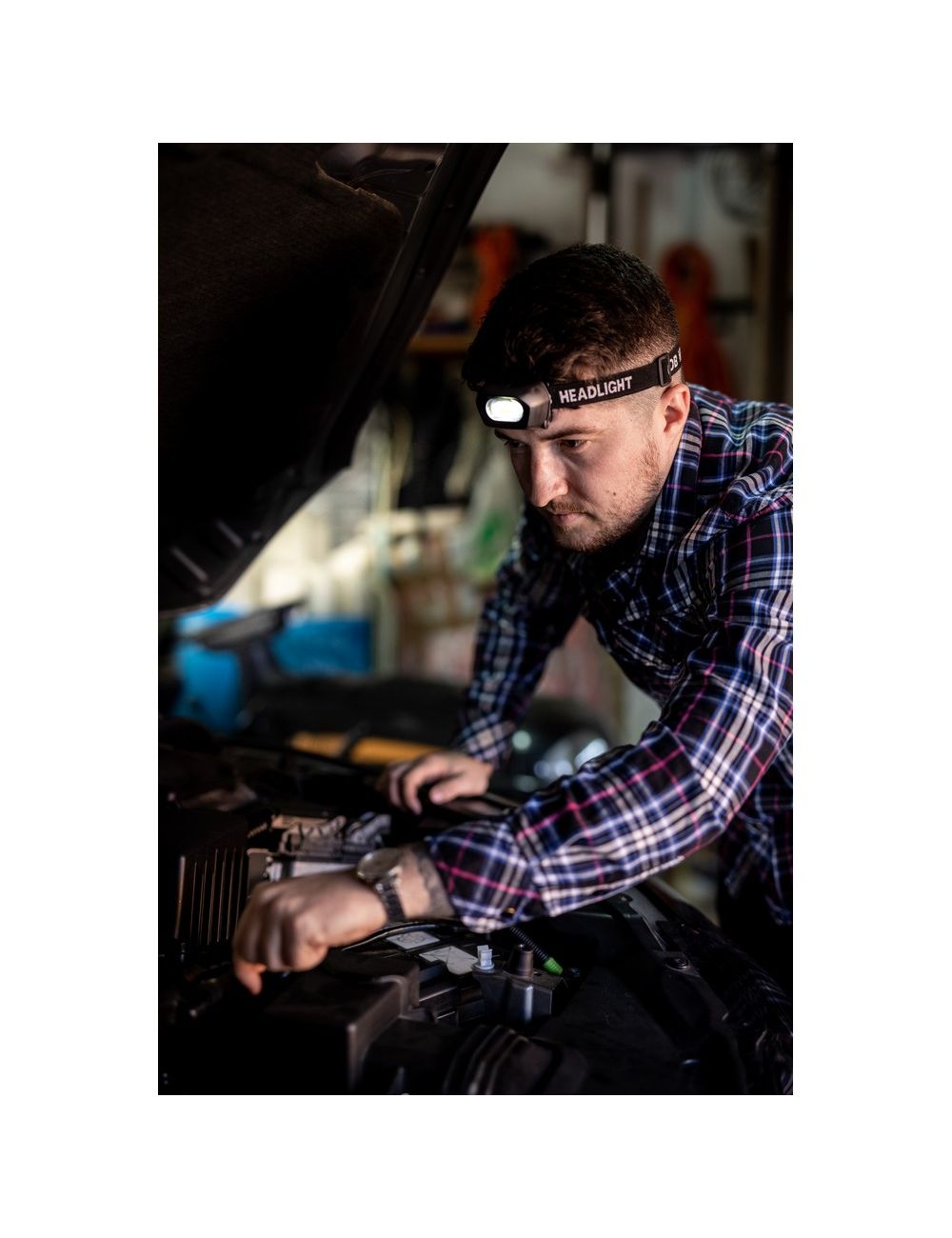 Latarka na głowę ze światłem COB | Pauline