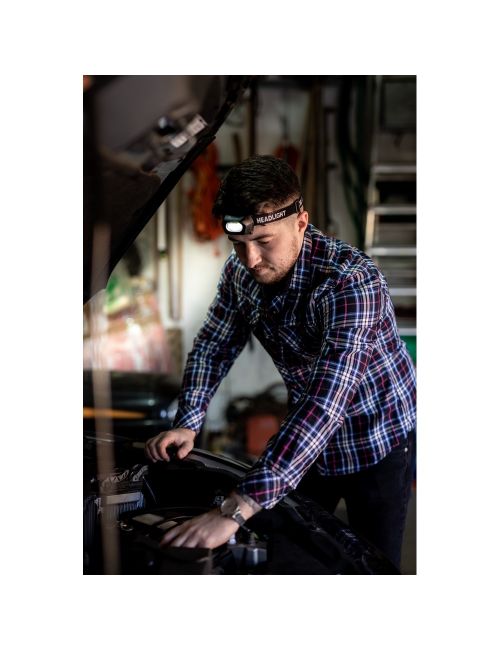 Latarka na głowę ze światłem COB | Pauline