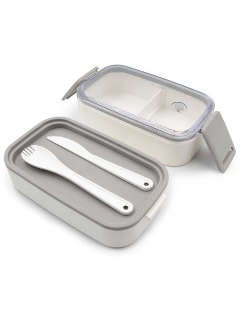Pudełka śniadaniowe 2 szt., 2x700 ml, sztućce | Cash