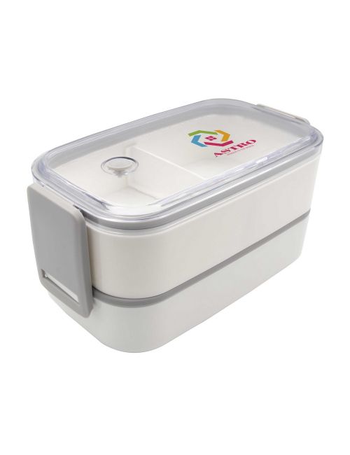 Pudełka śniadaniowe 2 szt., 2x700 ml, sztućce | Cash