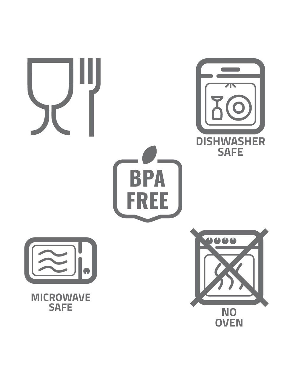 Pudełka śniadaniowe 2 szt., 2x700 ml, sztućce |...