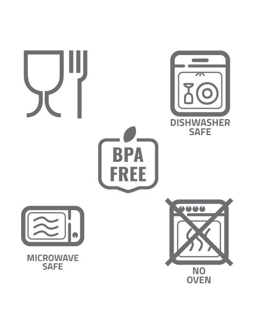 Pudełka śniadaniowe 2 szt., 2x700 ml, sztućce | Cash