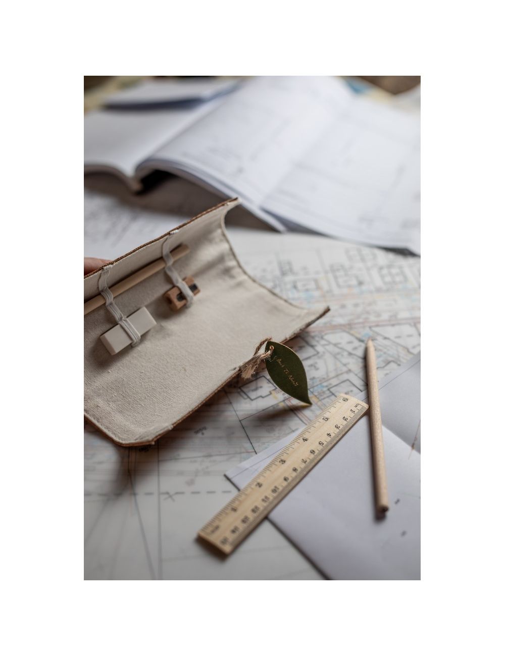 Zestaw szkolny, korkowy piórnik, ołówek,...