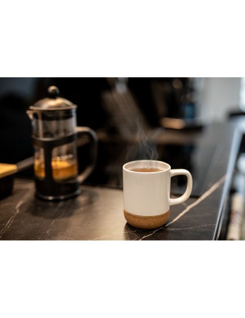 Kubek ceramiczny 370 ml z korkowym elementem | Kate