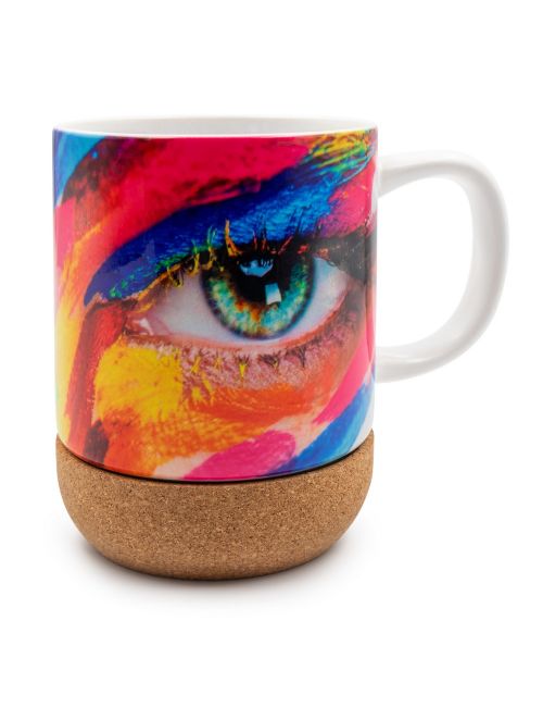 Kubek ceramiczny 370 ml z korkowym elementem | Kate