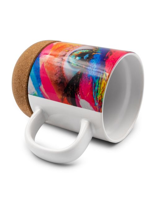 Kubek ceramiczny 370 ml z korkowym elementem | Kate