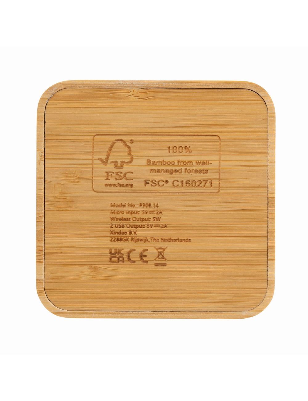 Bambusowa ładowarka bezprzewodowa 5W