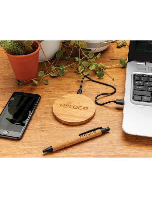 Bambusowa ładowarka bezprzewodowa 5W