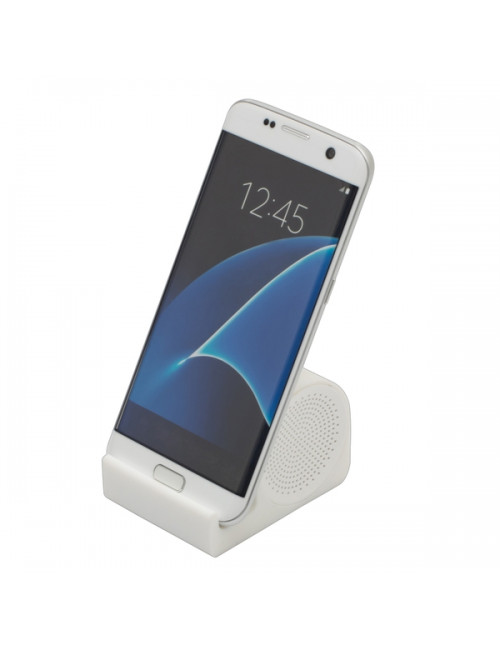 Głośnik z podstawką pod telefon Clearsound, biały 