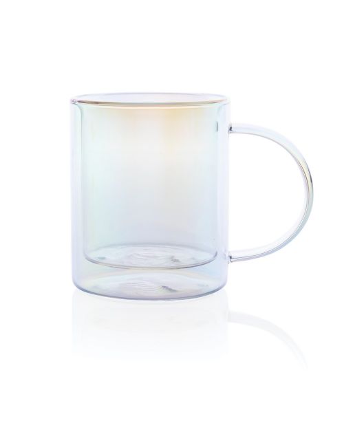 Szklany kubek z podwójnymi ściankami 330 ml