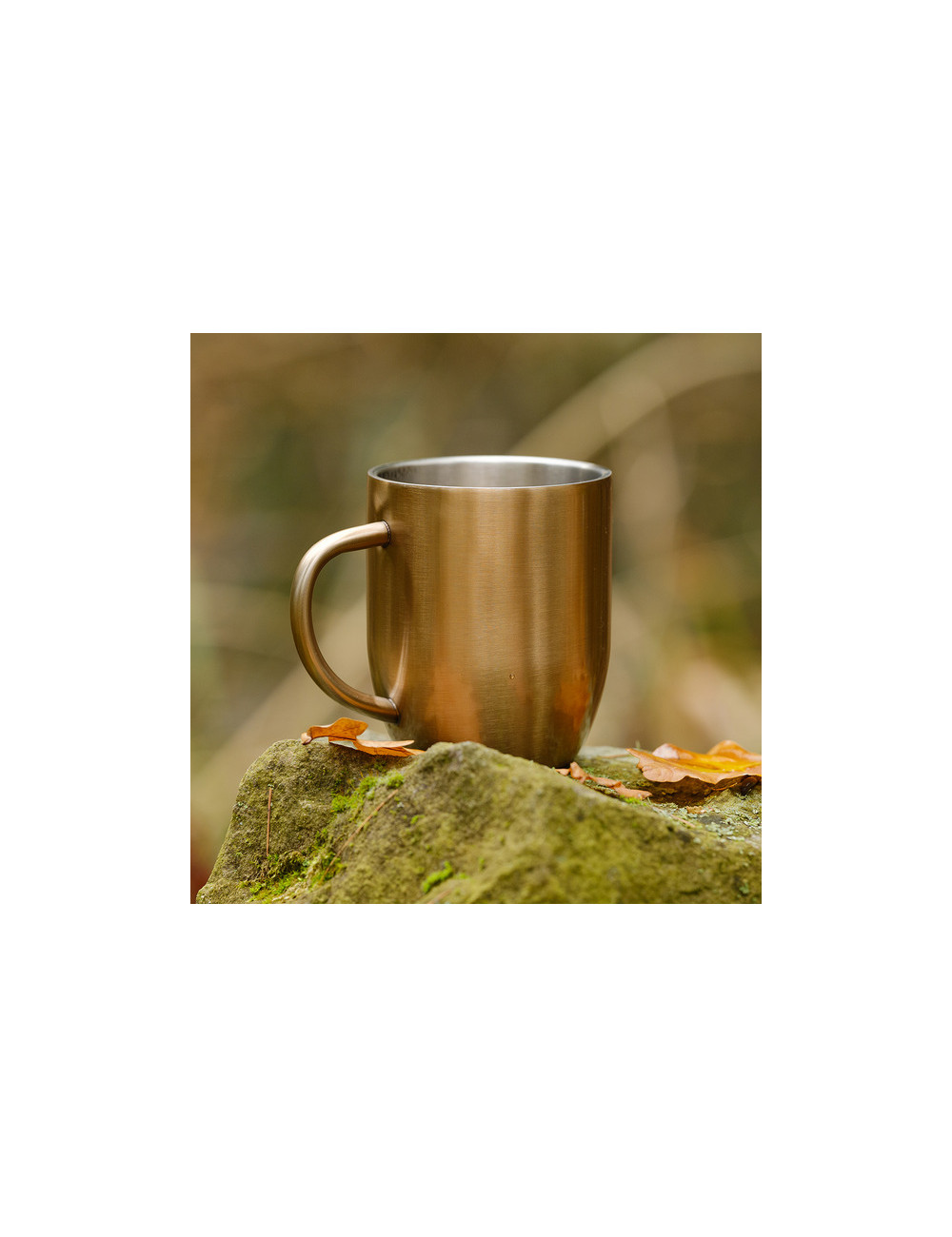 Kubek stalowy Dusk 350 ml, złoty 