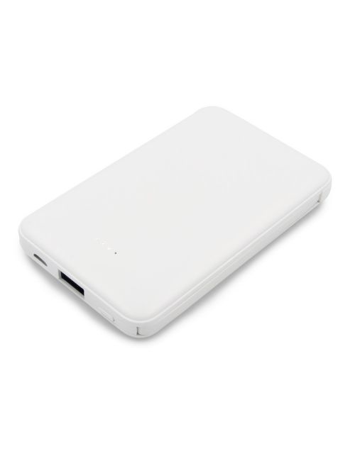 Power bank 5000 mAh ze zintegrowanymi kablami, adapter w komplecie | Presley