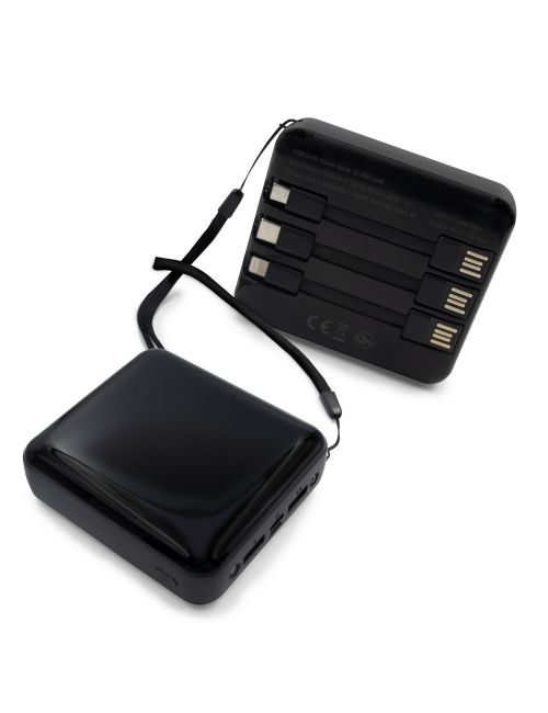 Power bank 10000 mAh, 3 kable do ładowania w komplecie | Tim
