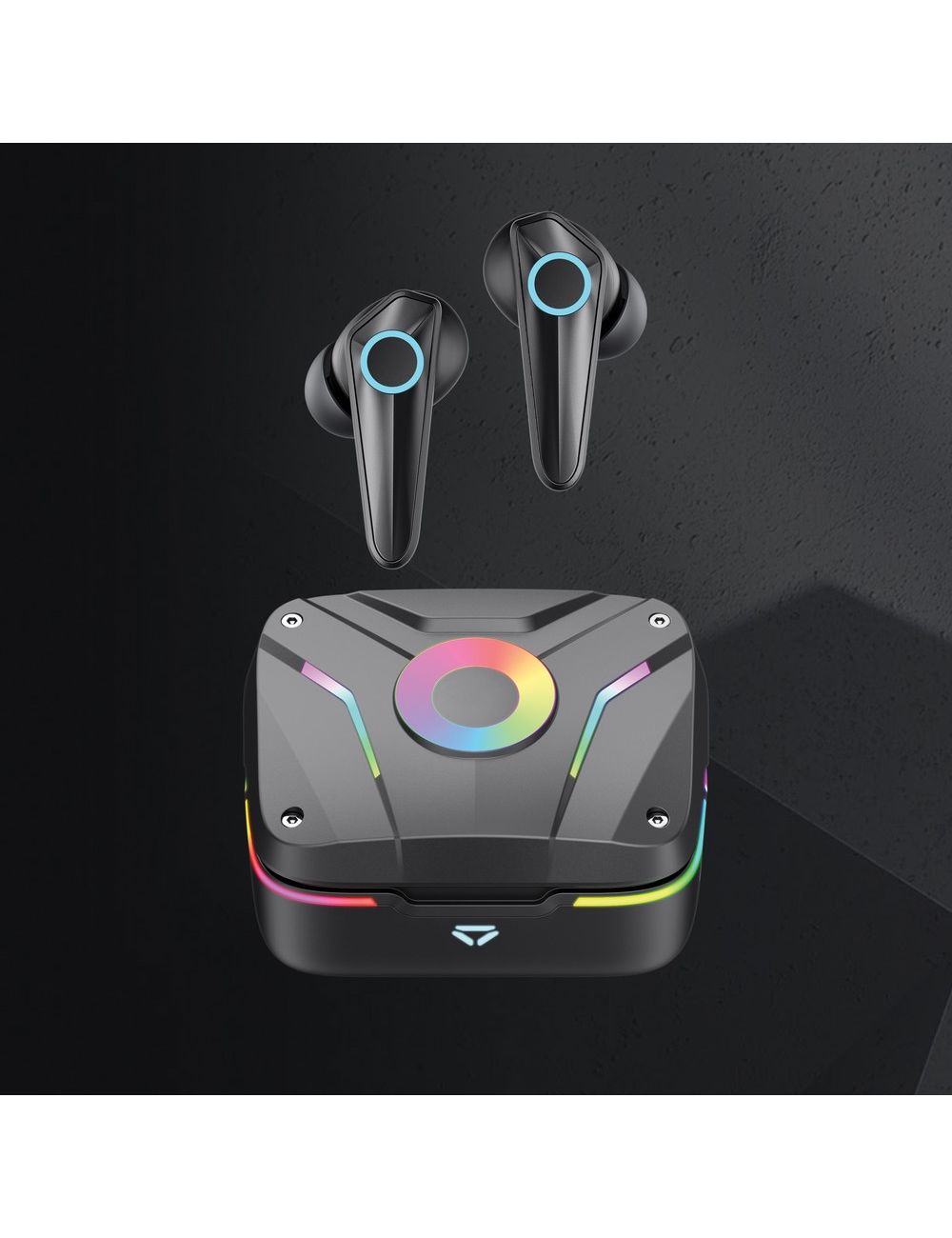 Bezprzewodowe słuchawki douszne RGB z ENC...