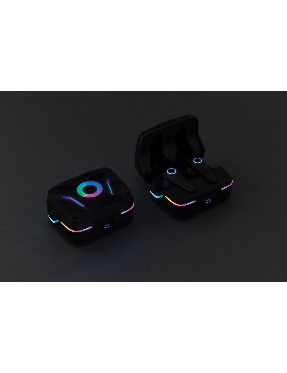 Bezprzewodowe słuchawki douszne RGB z ENC...