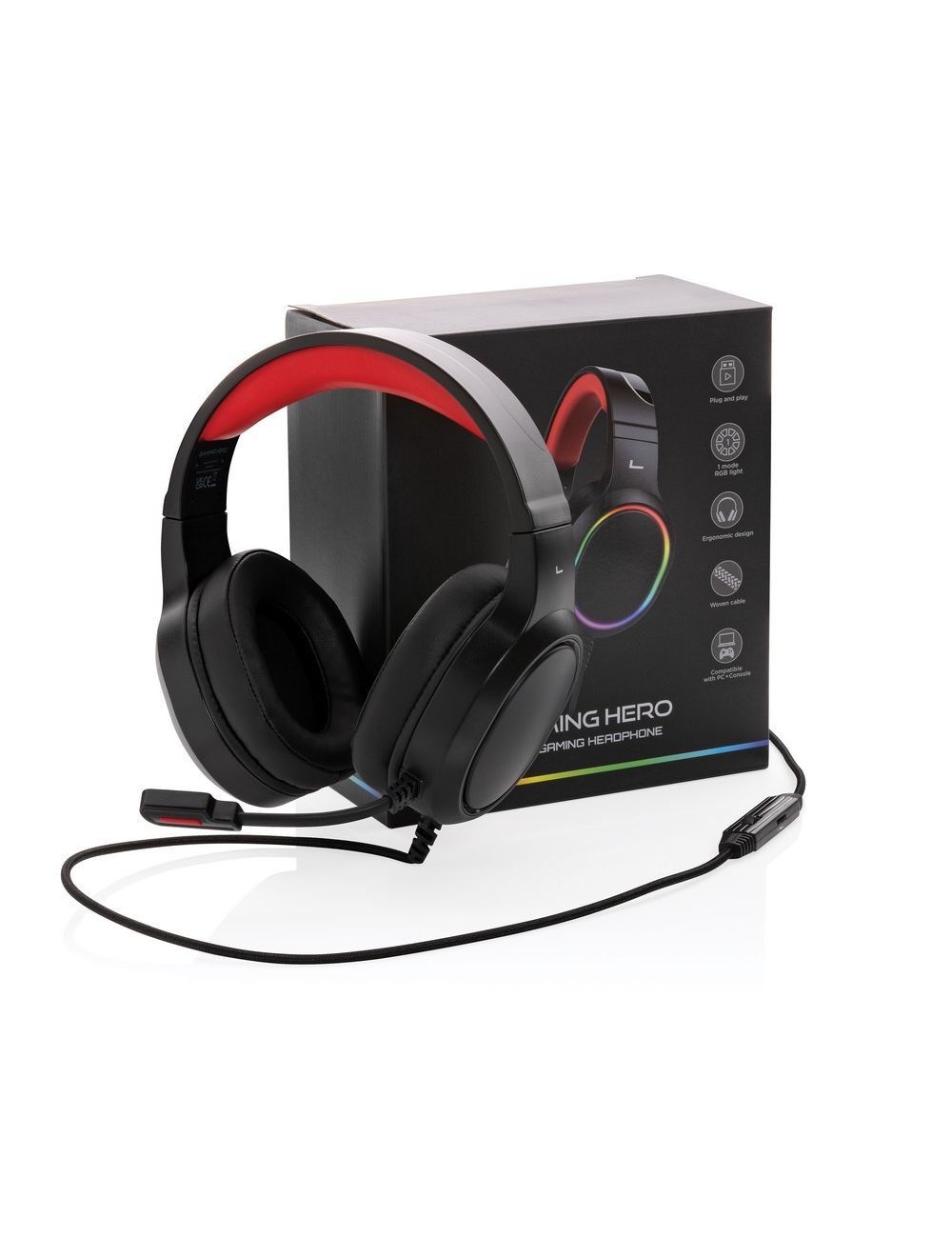 Gamingowe słuchawki nauszne RGB Gaming Hero