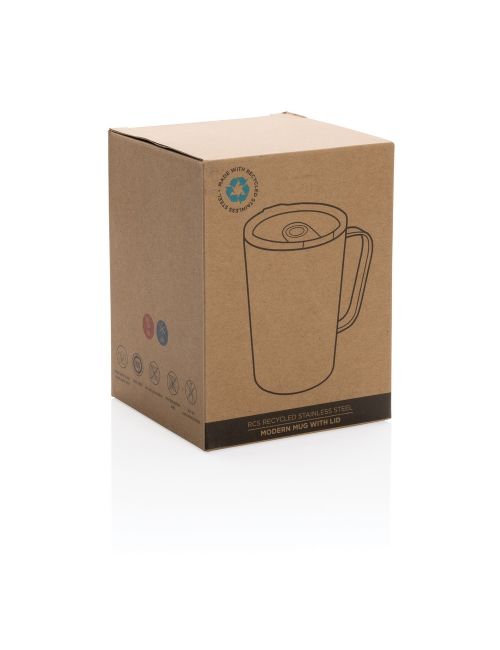 Kubek termiczny 420 ml, stal nierdzewna z recyklingu