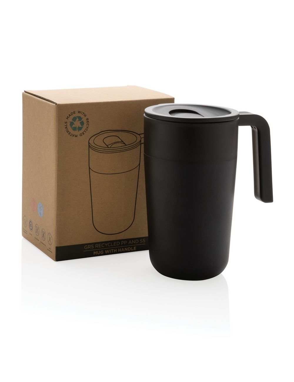 Kubek termiczny 480 ml, PP z recyklingu