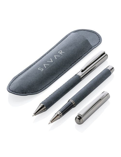 Zestaw piśmienny, długopis i pióro kulkowe