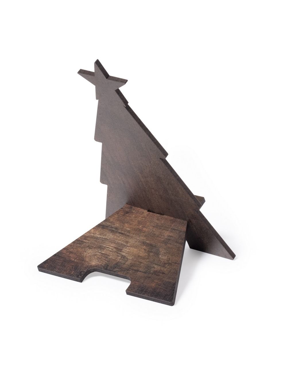 Drewniany stojak na telefon "choinka", składany