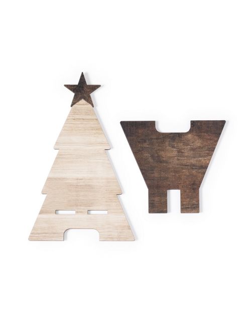 Drewniany stojak na telefon "choinka", składany