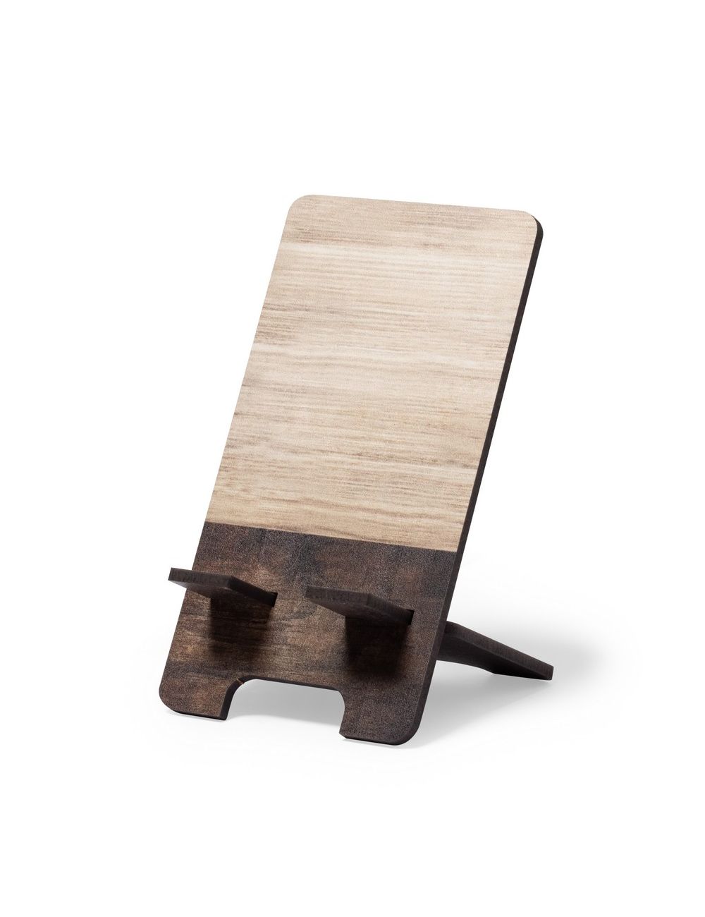 Drewniany stojak na telefon, składany