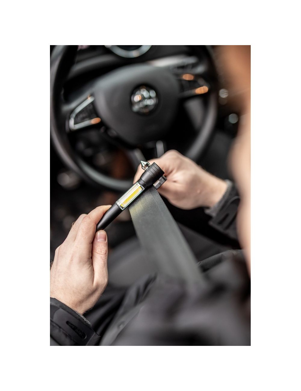 Latarka bezpieczeństwa 1 LED COB, przecinak do...